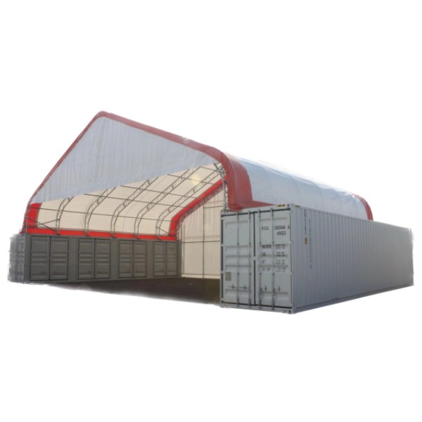 Rayfull 40' Saddle Roof Container Shelter